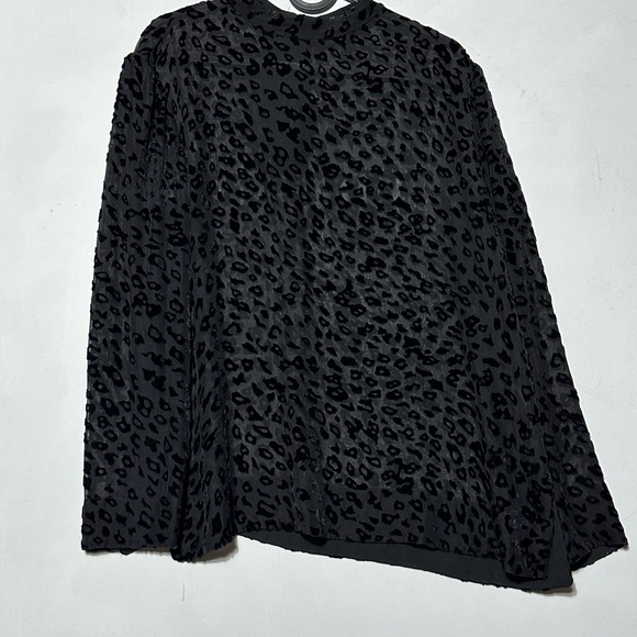 Rag & Bone Black Animal Print Blouse